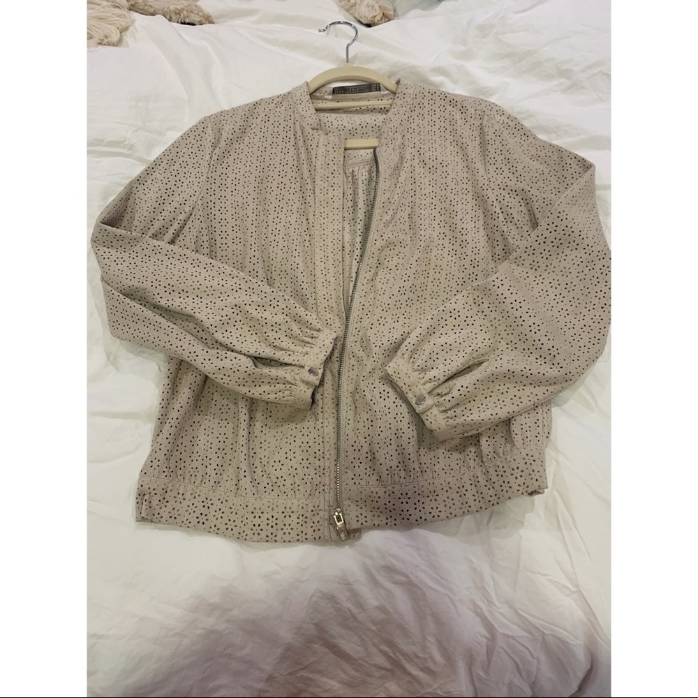 Zara Suede Bomber Jacket size M